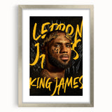 LeBron James Pop Art Wall Art - Bold King James Canvas Print