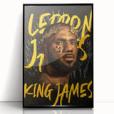 LeBron James Pop Art Wall Art - Bold King James Canvas Print