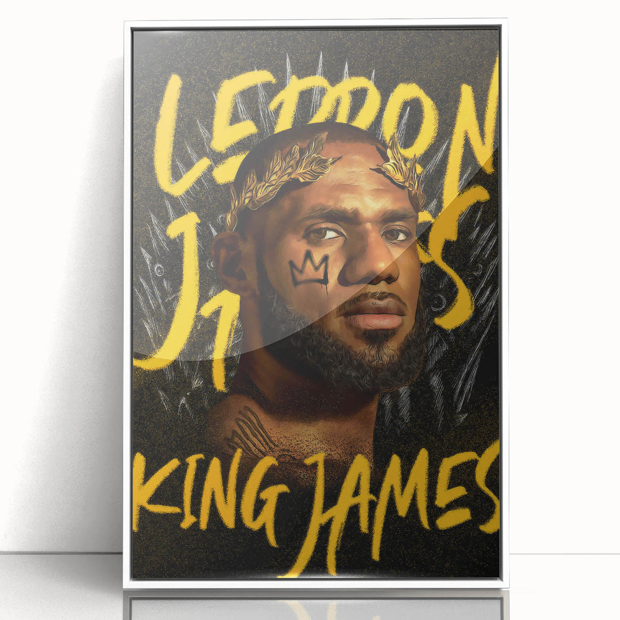 LeBron James Pop Art Wall Art - Bold King James Canvas Print