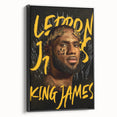 LeBron James Pop Art Wall Art - Bold King James Canvas Print