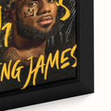 LeBron James Pop Art Wall Art - Bold King James Canvas Print
