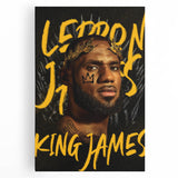 LeBron James Pop Art Wall Art - Bold King James Canvas Print