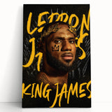 LeBron James Pop Art Wall Art - Bold King James Canvas Print