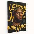 LeBron James Pop Art Wall Art - Bold King James Canvas Print