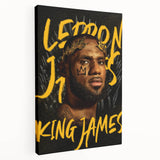 LeBron James Pop Art Wall Art - Bold King James Canvas Print