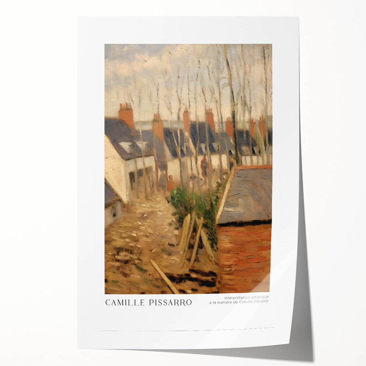 Extra large rolled canvas print featuring an impressionist floral design in pastel shades, ideal for art wall dining room.