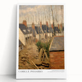 Large black and white canvas print of a vintage kitchen scene, ideal for kitchen wall art or bedroom decor.