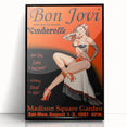 Vintage Bon Jovi 1987 Madison Square Garden Poster - Retro Music Art