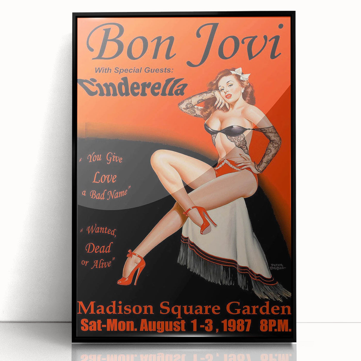 Vintage Bon Jovi 1987 Madison Square Garden Poster - Retro Music Art