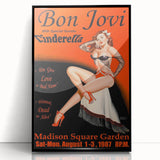 Vintage Bon Jovi 1987 Madison Square Garden Poster - Retro Music Art