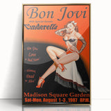 Vintage Bon Jovi 1987 Madison Square Garden Poster - Retro Music Art