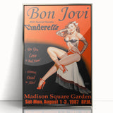 Vintage Bon Jovi 1987 Madison Square Garden Poster - Retro Music Art