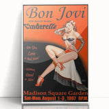 Vintage Bon Jovi 1987 Madison Square Garden Poster - Retro Music Art