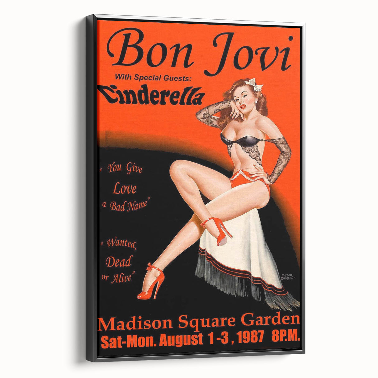 Vintage Bon Jovi 1987 Madison Square Garden Poster - Retro Music Art