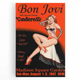 Vintage Bon Jovi 1987 Madison Square Garden Poster - Retro Music Art