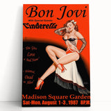Vintage Bon Jovi 1987 Madison Square Garden Poster - Retro Music Art