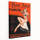 Vintage Bon Jovi 1987 Madison Square Garden Poster - Retro Music Art