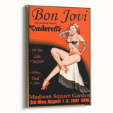 Vintage Bon Jovi 1987 Madison Square Garden Poster - Retro Music Art