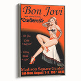 Vintage Bon Jovi 1987 Madison Square Garden Poster - Retro Music Art