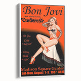 Vintage Bon Jovi 1987 Madison Square Garden Poster - Retro Music Art