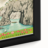 Vintage Japan Travel Poster | Retro Art Print of Coastal Landscape