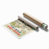 Vintage Japan Travel Poster | Retro Art Print of Coastal Landscape