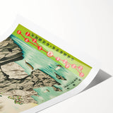 Vintage Japan Travel Poster | Retro Art Print of Coastal Landscape