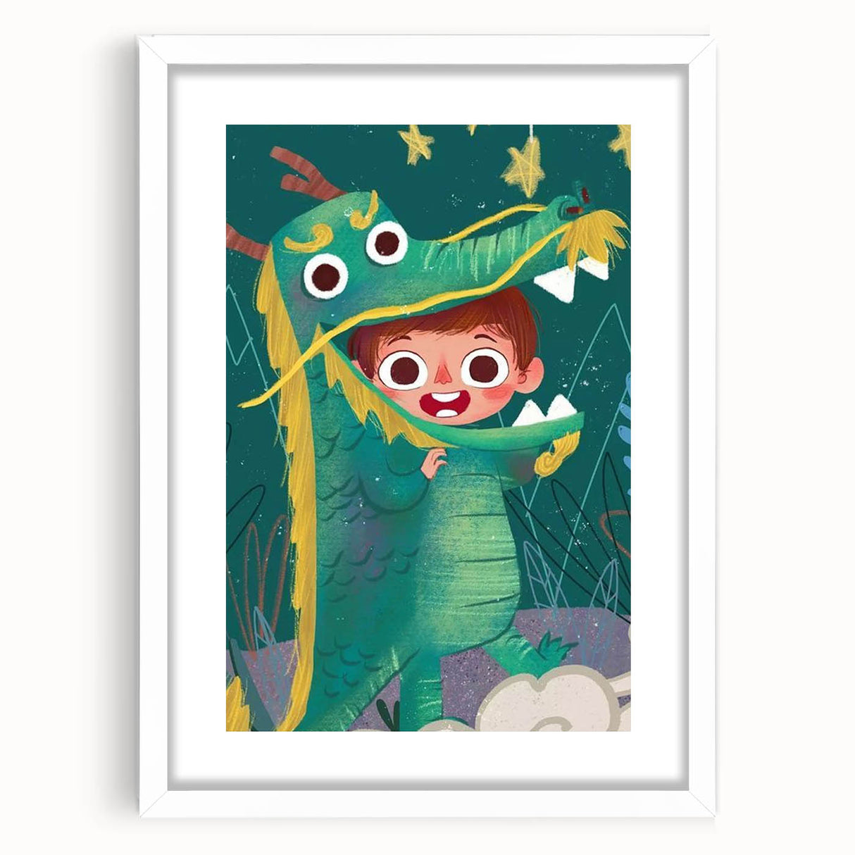 Dragon Costume Adventure - Boys Room Wall Art Kids Wall Art Prints