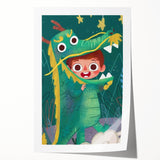 Dragon Costume Adventure - Boys Room Wall Art Kids Wall Art Prints