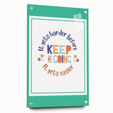 Kids' Room Educational Decor - Keep Going Motivational Print