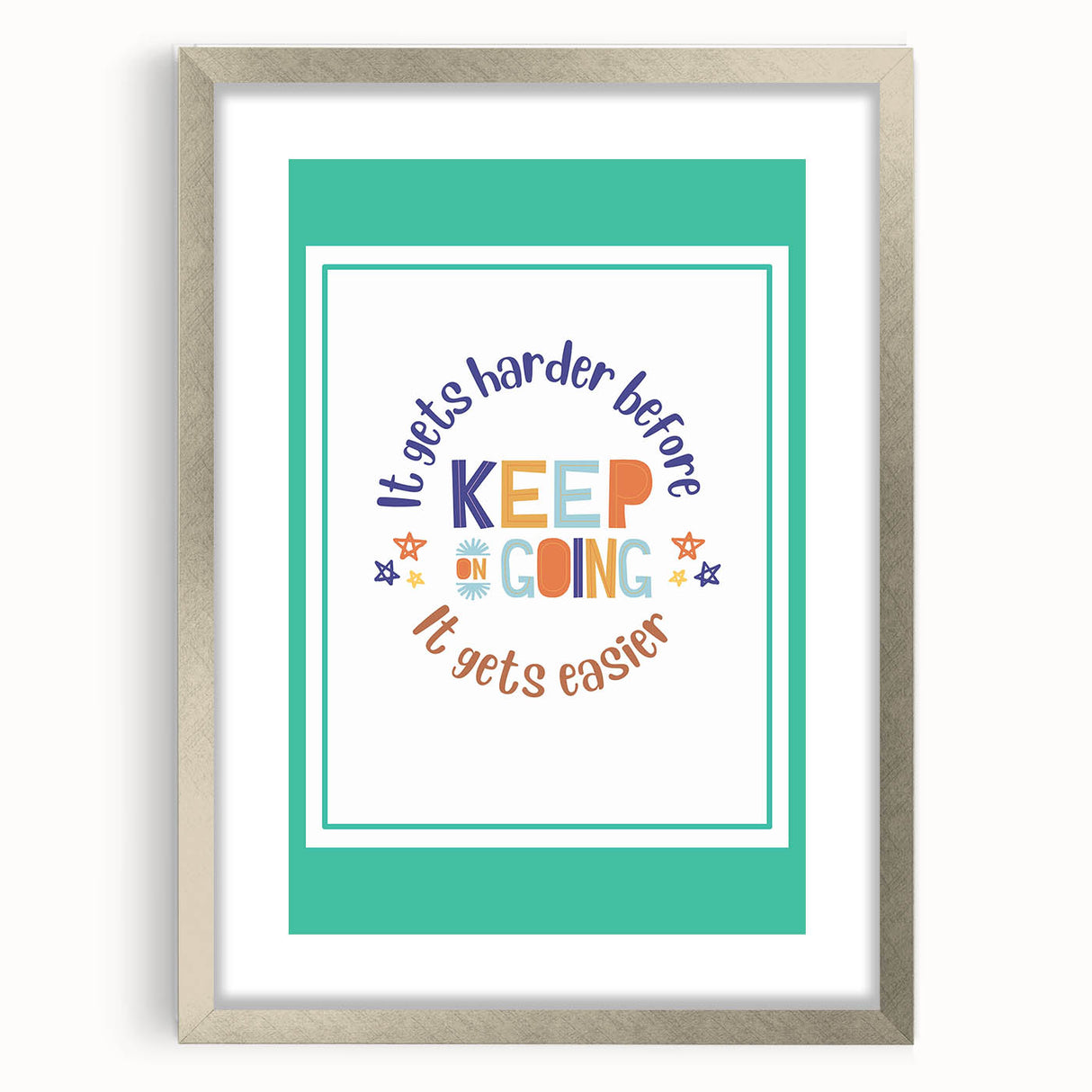 Kids' Room Educational Decor - Keep Going Motivational Print