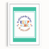 Kids' Room Educational Decor - Keep Going Motivational Print