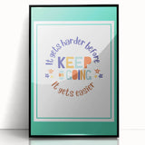 Kids' Room Educational Decor - Keep Going Motivational Print