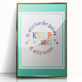 Kids' Room Educational Decor - Keep Going Motivational Print