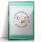 Kids' Room Educational Decor - Keep Going Motivational Print