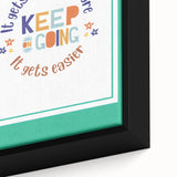 Kids' Room Educational Decor - Keep Going Motivational Print