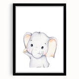 Adorable Elephant Nursery Canvas Prints - Baby Room Decor