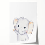 Adorable Elephant Nursery Canvas Prints - Baby Room Decor