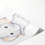 Adorable Elephant Nursery Canvas Prints - Baby Room Decor