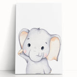 Adorable Elephant Nursery Canvas Prints - Baby Room Decor