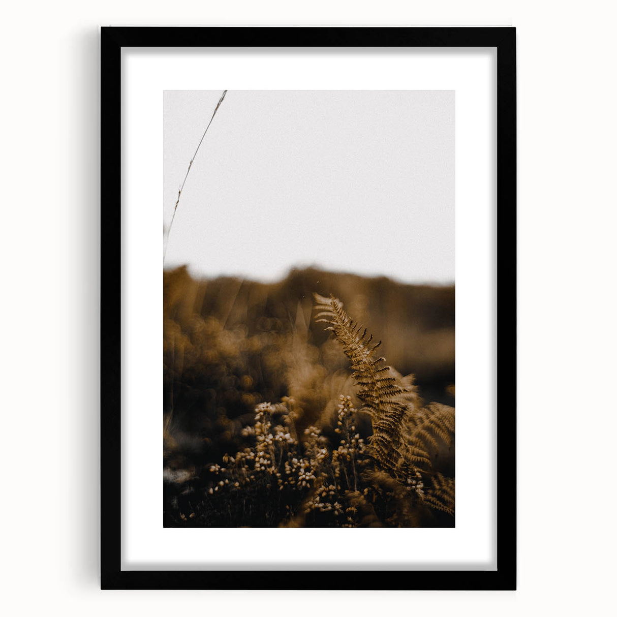 Extra large abstract art print featuring vibrant fall hues on textured canvas, framed in black, ideal for living room decor.