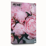 Large abstract wall art on acrylic glass featuring spring-themed colors ideal for bedroom or dining room decor.