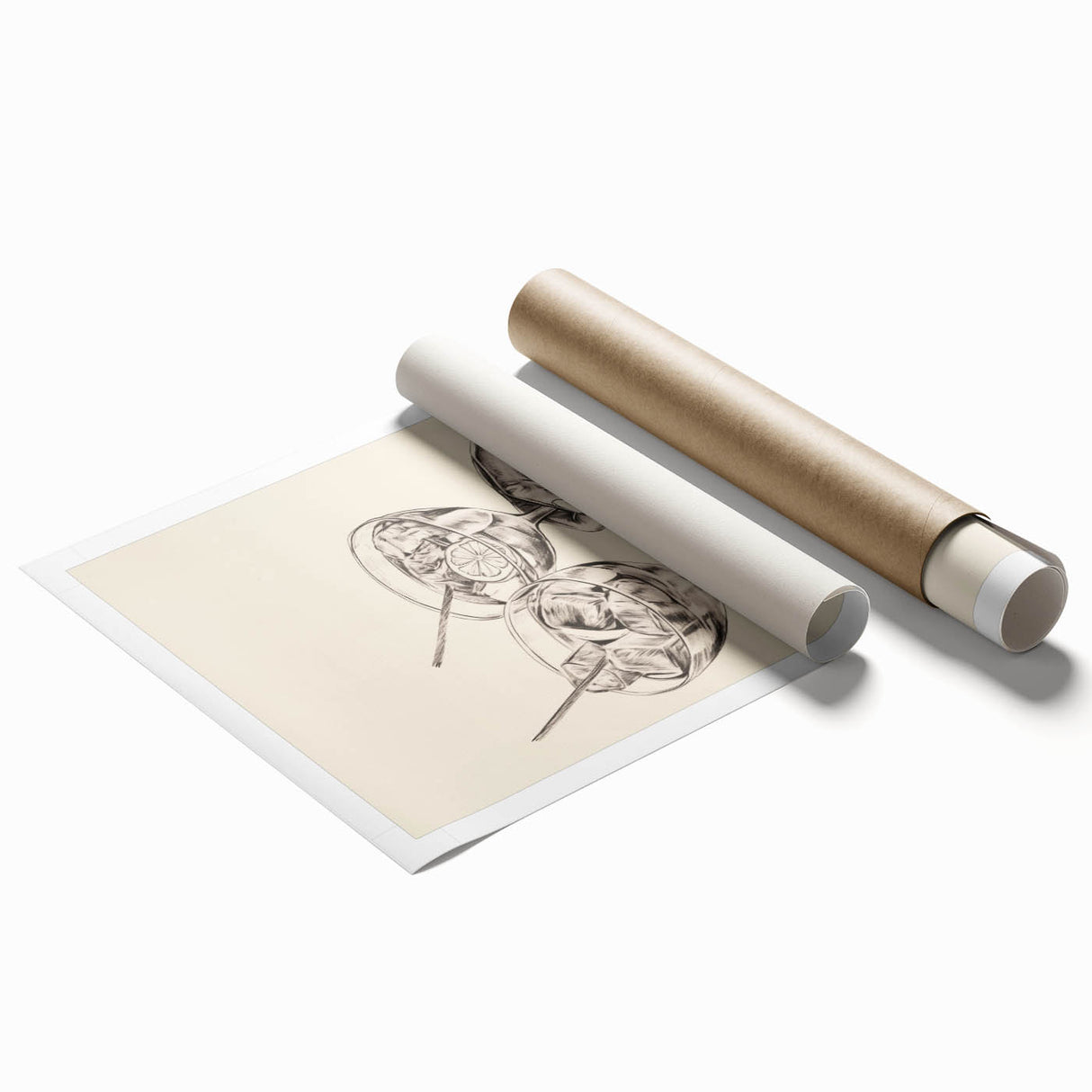 Winter-themed floral art on a rolled canvas, featuring cool blue and white tones, ideal for classy bathroom wall art.