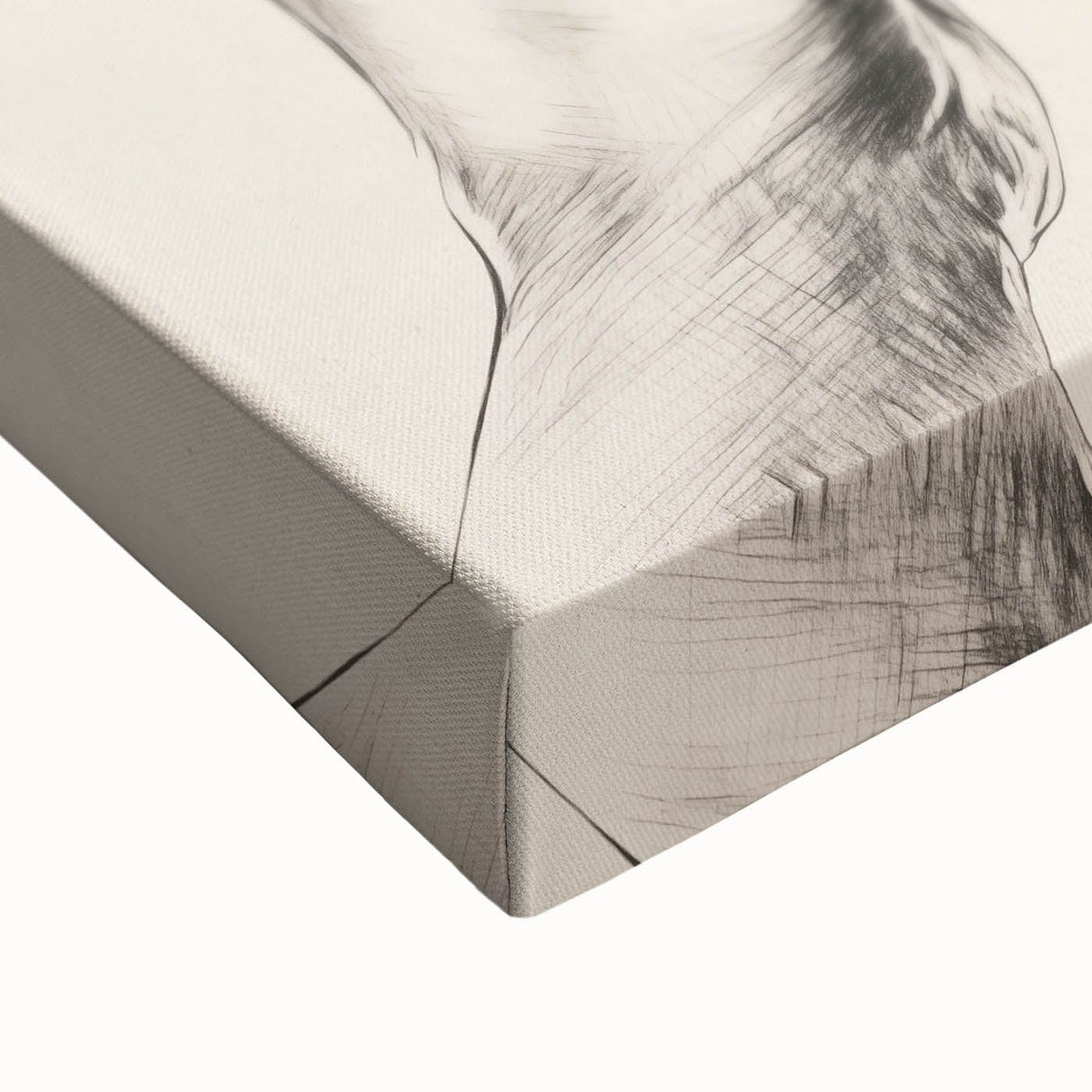 Black and white landscape painting on stretched canvas depicting a serene winter scene, ideal for bedroom wall decor.
