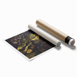 Extra large rolled canvas print featuring a floral art design in vibrant colors.