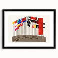 Modern Wall Art - Abstract Flags Display - Contemporary Minimalist Decor