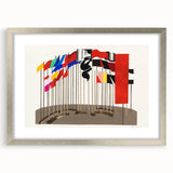 Modern Wall Art - Abstract Flags Display - Contemporary Minimalist Decor