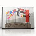 Modern Wall Art - Abstract Flags Display - Contemporary Minimalist Decor