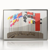 Modern Wall Art - Abstract Flags Display - Contemporary Minimalist Decor