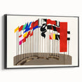 Modern Wall Art - Abstract Flags Display - Contemporary Minimalist Decor